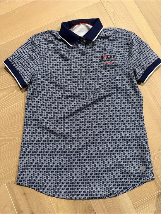 Greyson Tops - Greyson Rocket Mortgage Detroit Navy Patterned Polo Golf Shirt
